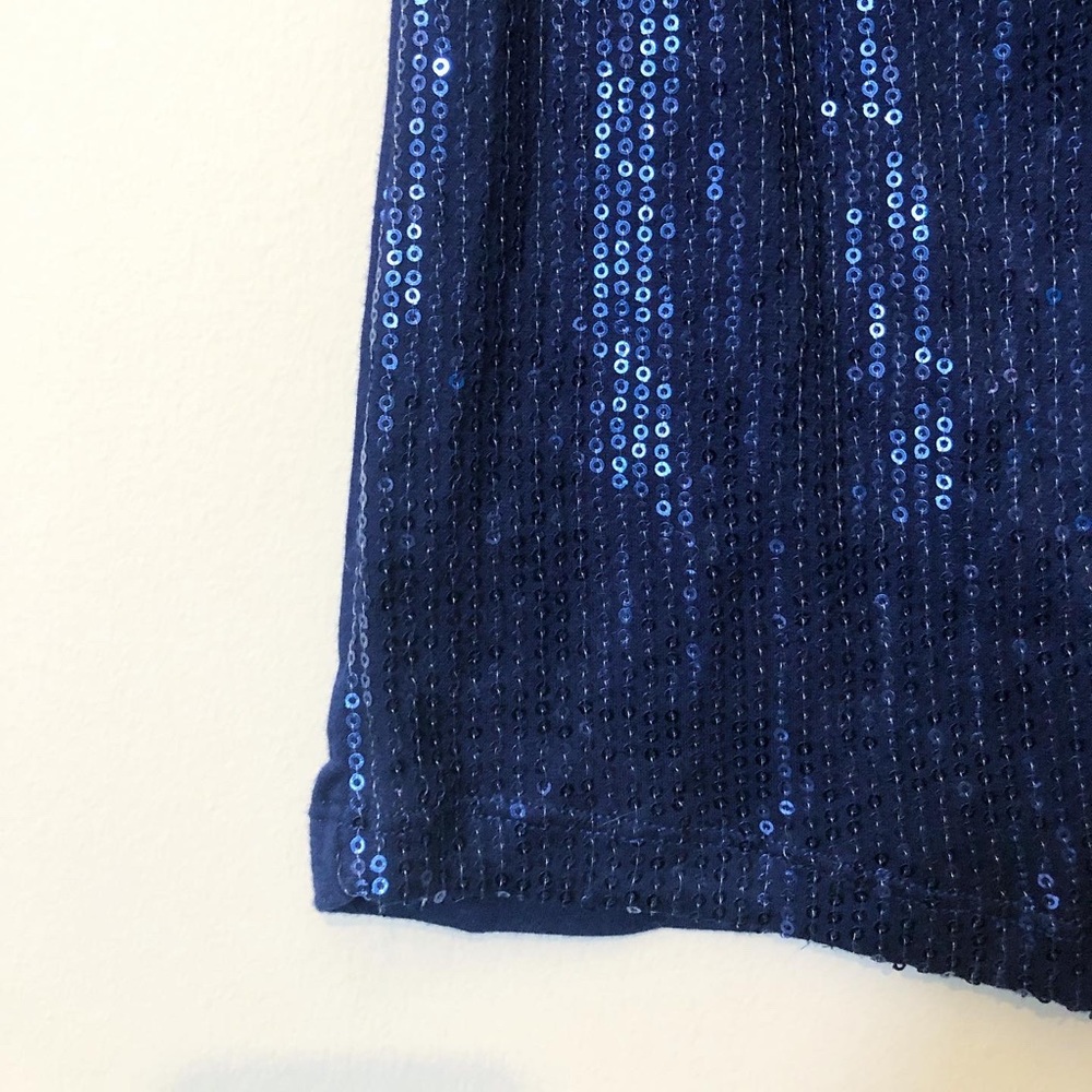 NEW Navy Sequin Racerback Tank - Picture 2 of 3